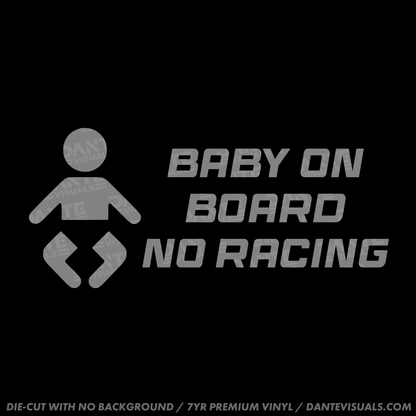 Baby On Board No Racing Sticker