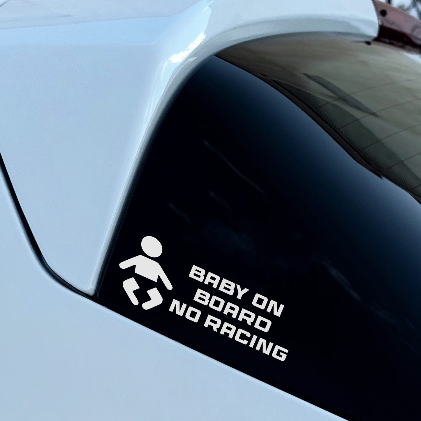 Baby On Board No Racing Sticker