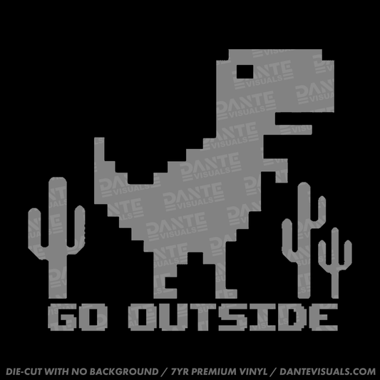 Go Outside Dino Sticker