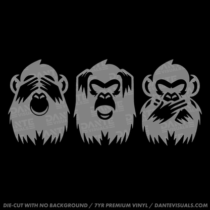 Three Wise Monkeys Sticker